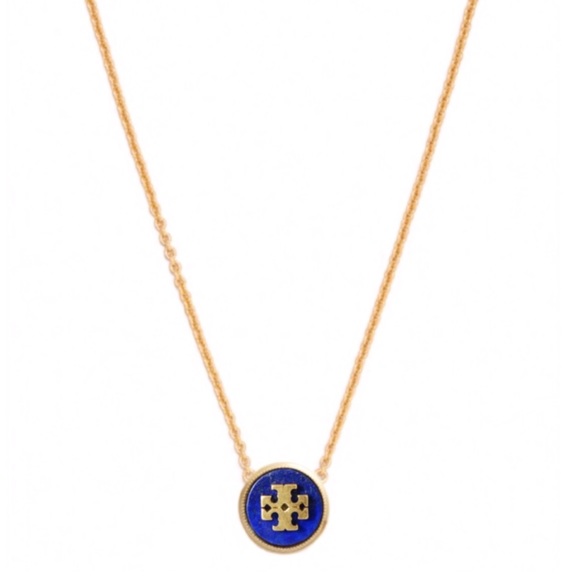 TORY BURCH • Semiprecious Stone Logo Necklace - Picture 3 of 5
